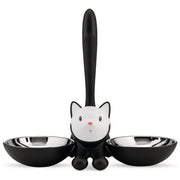 Alessi AMMI09B Ciotola per Gatti Tigrito in Acciaio Inox e Resina Termoplastica 550 ml colore Nero