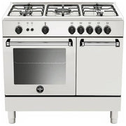La Germania AMN9P5GBV24 Cucina con piano a gas 5 fuochi forno a gas 90 cm Bianca