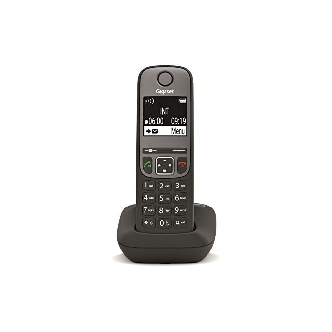 Gigaset AS690 Cordless DECT Display 2'' Vivavoce Rubrica GrigioNero