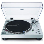 Audio-Technica AT-LP120XUSBSV Giradischi a Trazione Diretta USB 33 45 78 rpm Preamplificatore Phono Integrato Testina AT-VM95E colore Argento