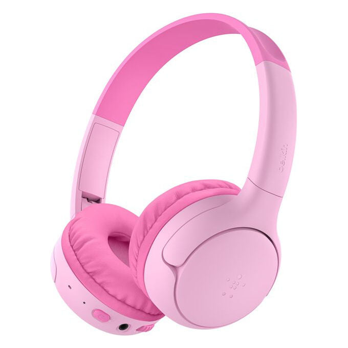 Belkin AUD012HQPK Soundform Mini 2 Wireless On-Ear f.Kids Auricolare Con cavo e senza cavo Bluetooth Custodia di ricarica inclusa colore Rosa