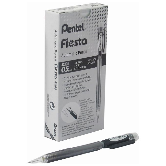 Pentel Confezione 12 portamine Fiesta 0.5mm nero
