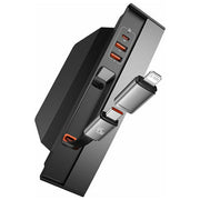Baseus 6932172633622 T-Space Hub 2 USB-C 2 USB-A Cavo Retrattile 45W colore Nero