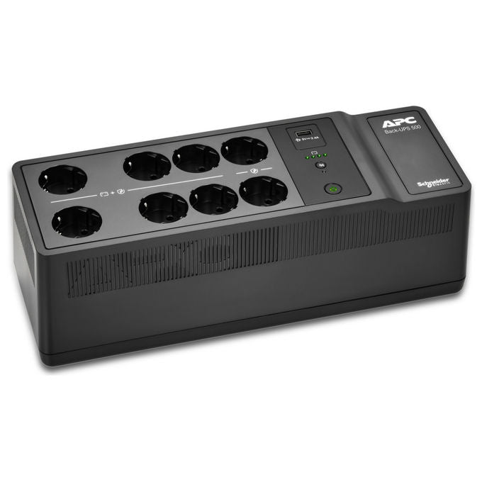 APC BE500G2-IT Back-UPS Gruppo di Continuita' Standby 0,5 kVA 300 W 8 prese AC USB tipo A 12 V colore Nero