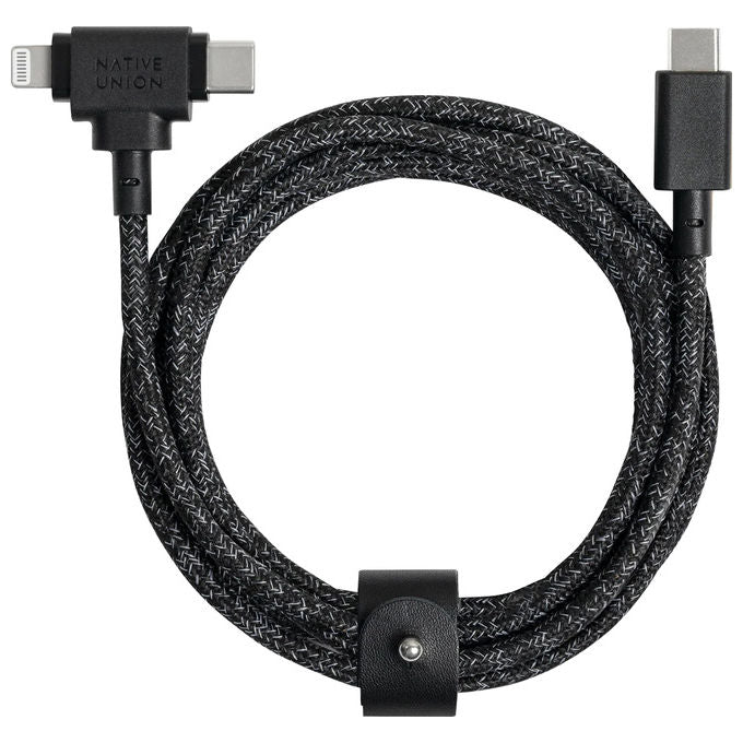 Native Union NU-ECOBELT-CCL-COS Belt Cavo 2-in-1 Lightning e USB-C 1,5 m fino a 60W colore Cosmos