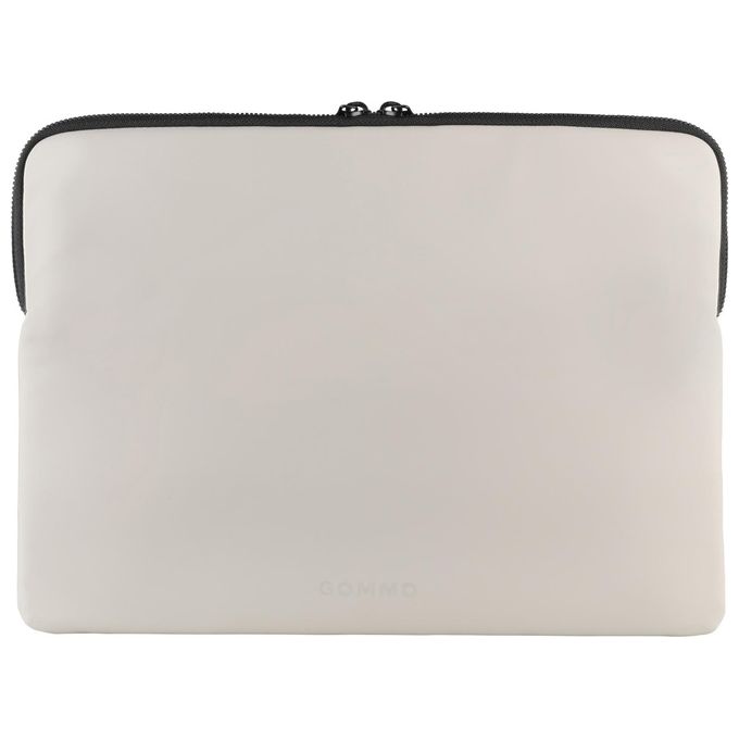 Tucano BFGOM1314-G Gommo Sleeve Custodia per MacBook Air 15'' e Laptop 14'' Water Resistant con Tasca Accessori e Zip Doppia colore Grigio