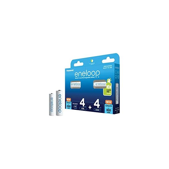 Panasonic Eneloop Combipack 4xAA  4xAAA Accus 2x4 Pezzi