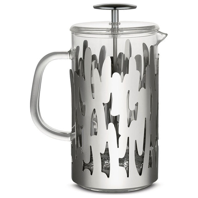 Alessi BM12-8 Caffettiera Barkoffee 8 tazze Acciaio inossidabile Vetro pirofilo colore Argento