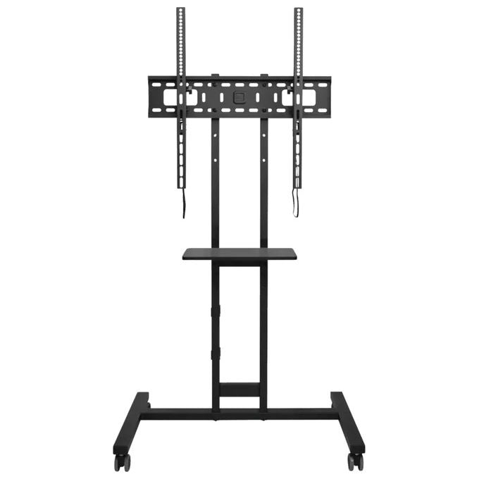 One For All BM4673 Supporto TV a Pavimento Ruote Bloccabili Altezza Regolabile Fino a 50 Kg VESA 600x600 mm Inclinazione 10° colore Nero