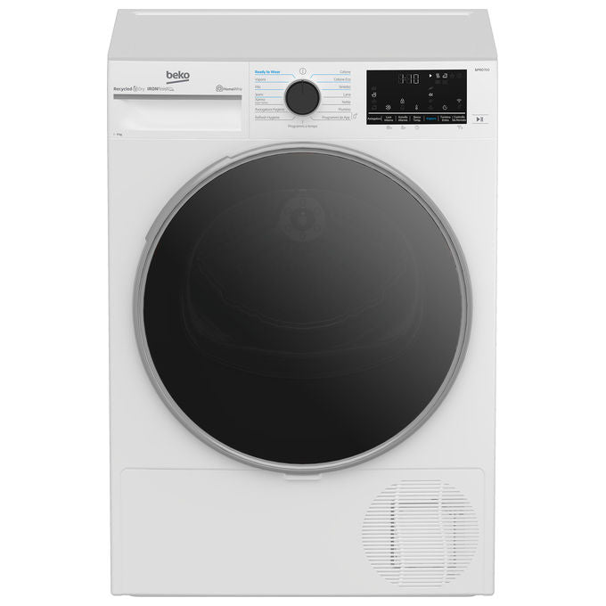 Beko BT96DBS Beyond Asciugatrice Pompa di Calore 9 Kg Classe A Wi-Fi Motore Inverter OptiSense (84.6x59.8x67.2 cm) colore Bianco