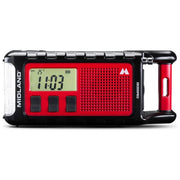 Midland ER300PRO ER 300 Pro Radio d'emergenza con Batteria 10000 mAh Bluetooth Torcia LED e Allarme SOS colore Rosso e Nero