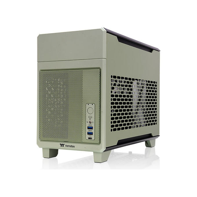Thermaltake CA-11A-00SENN-00 TR100 Mini Tower PC Mini ITX Supporto SFX Supporto Ventole 120 140 mm Supporto Radiatore 280 mm colore Verde