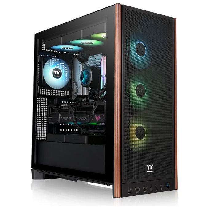 Thermaltake 4711658544544 S370 WS Case Midi Tower ATX E-ATX Micro-ATX Mini-ITX con 4 ventole 120 mm CT120 PWM Vetro Temperato colore Nero