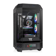Thermaltake CA-1Z9-00S1WN-00 The Tower 250 Case PC Mini Tower Mini-ITX con Display LCD 3.9'' colore Nero Bianco