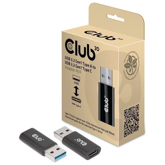 Club3D Adattatore Usb 3.2 Tipo A a Usb 3.2 Tipo C