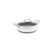 GreenPan CC003820-001 Premiere Padella per friggere Gourmet con rivestimento antiaderente in ceramica Thermolon Infinity Pro e coperchio incluso diametro 26 cm colore Argento
