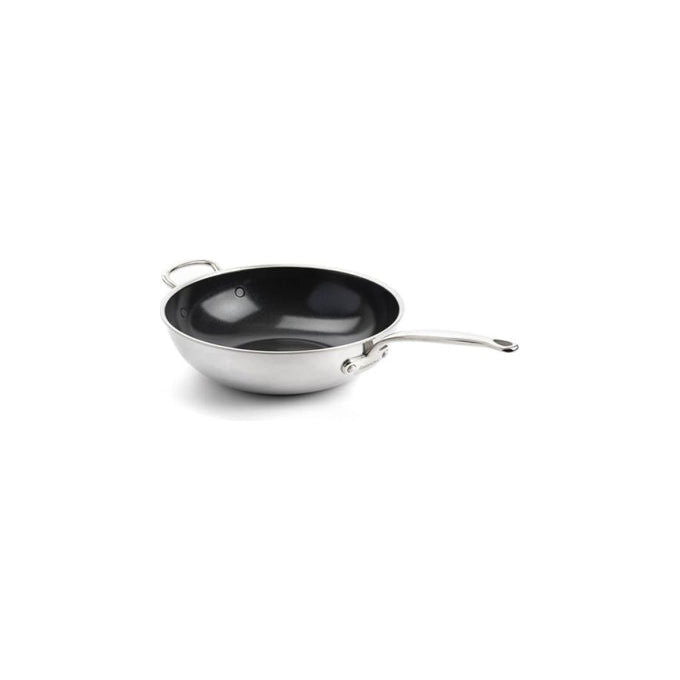 GreenPan CC003821-001 Premiere Wok-padella per cottura al salto Acciaio inox Antiaderente 30 cm colore Argento