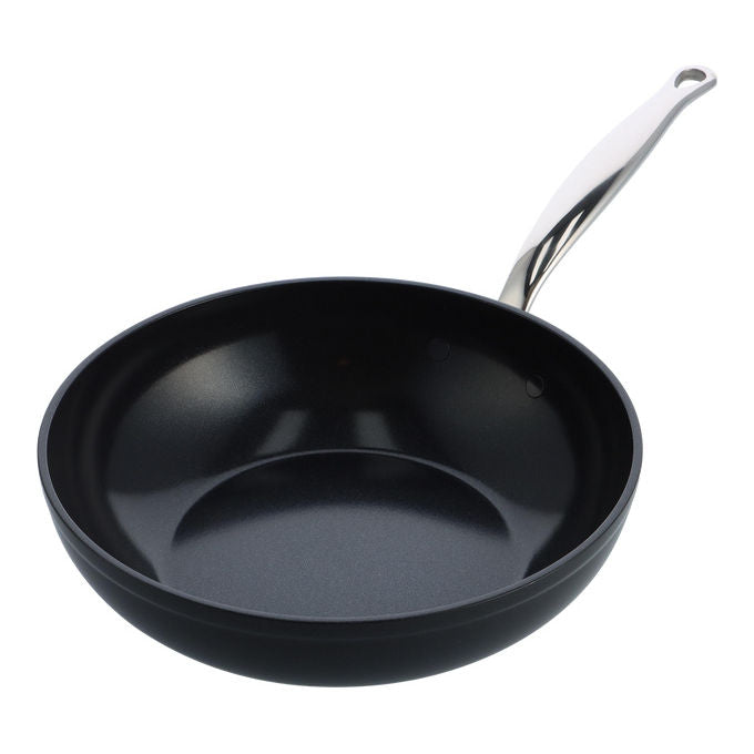 GreenPan BARCELONA28CM Barcelona Pro Wok Rivestimento Ceramica Antiaderente Senza PFAS Diametro 28 cm colore Nero