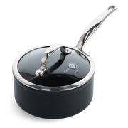 GreenPan CC005332001 Barcelona Pro Steelpan con Coperchio 20 cm Rivestimento Antiaderente in Ceramica Thermolon Infinity Acciaio Inossidabile Induzione colore Nero