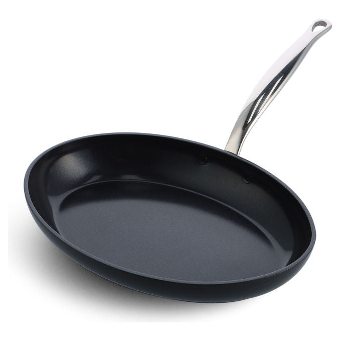 GreenPan CC005339-001 Barcelona Pro Padella Multiuso in Alluminio con Rivestimento Antiaderente in Ceramica Fino a 220 °C Acciaio Inox colore Nero