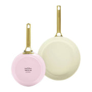 GreenPan PADOVABP2 Set di Padelle in Alluminio con Rivestimento Antiaderente Thermolon Ceramica Induzione Sì Forno Fino a 200°C Lavabile in Lavastoviglie colore Rosa
