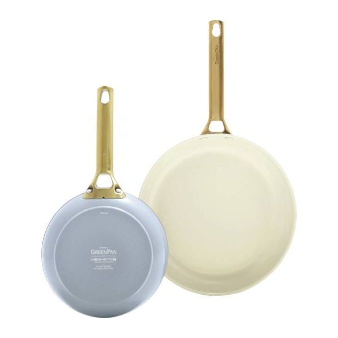 GreenPan CC008484-001 Padova Reserve Set di Padelle 20+26 cm Rivestimento in Ceramica Antiaderente Acciaio Inox Forno fino a 200 °C Induzione Gas Elettrico Ceramico Alogeno colore Blu Chiaro