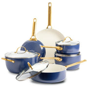 GreenPan CC008493-001 Padova Reserve Set di pentole e padelle 10 pezzi con rivestimento ceramico antiaderente senza PFAS adatto per induzione colore Blu