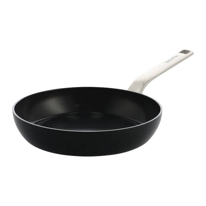 GreenPan CC009166-001 Evolution Bratpfanne 24 cm in Alluminio con Rivestimento Antiaderente Forno fino a 220 °C Induzione compatibile colore Nero