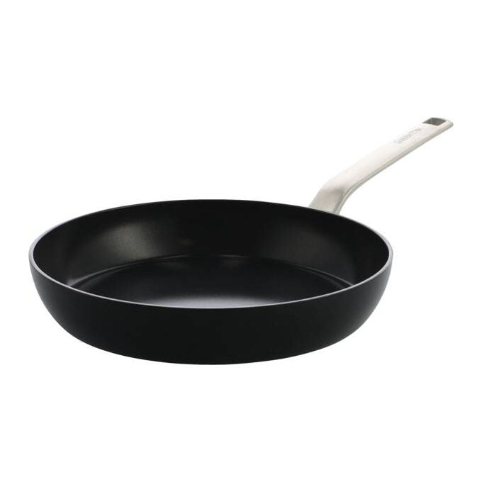 GreenPan CC009167-001 Evolution Frigideira 28 cm in Alluminio Riciclato con Rivestimento Antiaderente Thermolon Senza PFAS Manico in Acciaio Inox Rimovibile colore Nero