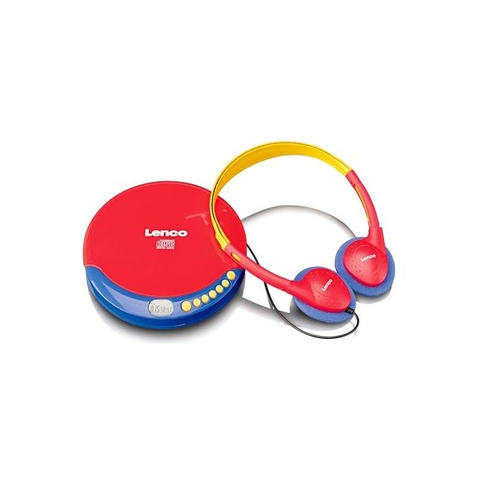 Lenco CD-021KIDS Lettore CD per Bambini Rosso-Blu