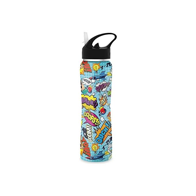 Steel Bottles Comic Most Bottiglia Termica in Acciaio Inox 500ml Chiusura Ermetica Borraccia Portatile