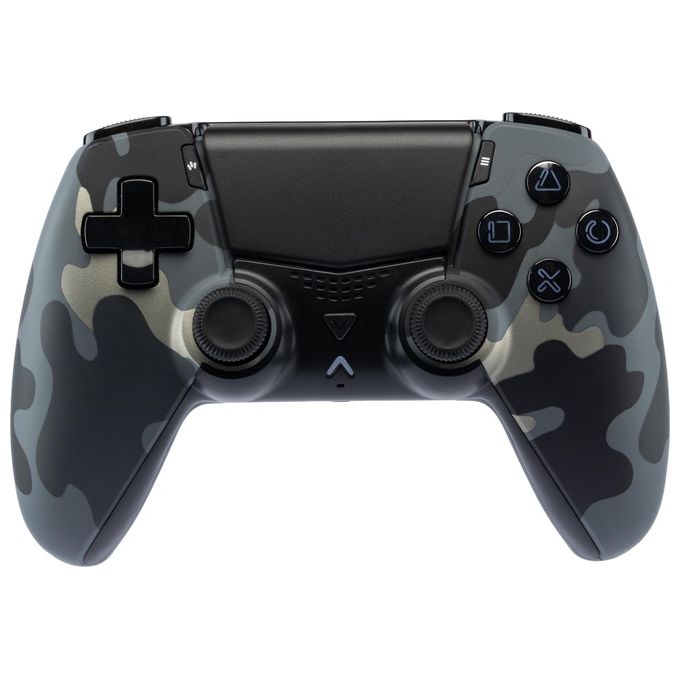 Qubick COP50040 Gamepad per PlayStation 5 e PC con Stick Hall Effect Pulsanti Programmabili Vibrazione Touchpad Audio USB-C Nero