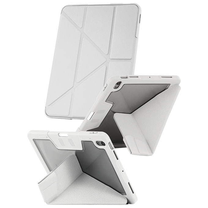 PanzerGlass CR37876 CARE Essential Cover per iPad Air 11 (2024-2026) con Design Origami 4-in-1 Angoli Rinforzati Chiusura Magnetica colore Light Grey