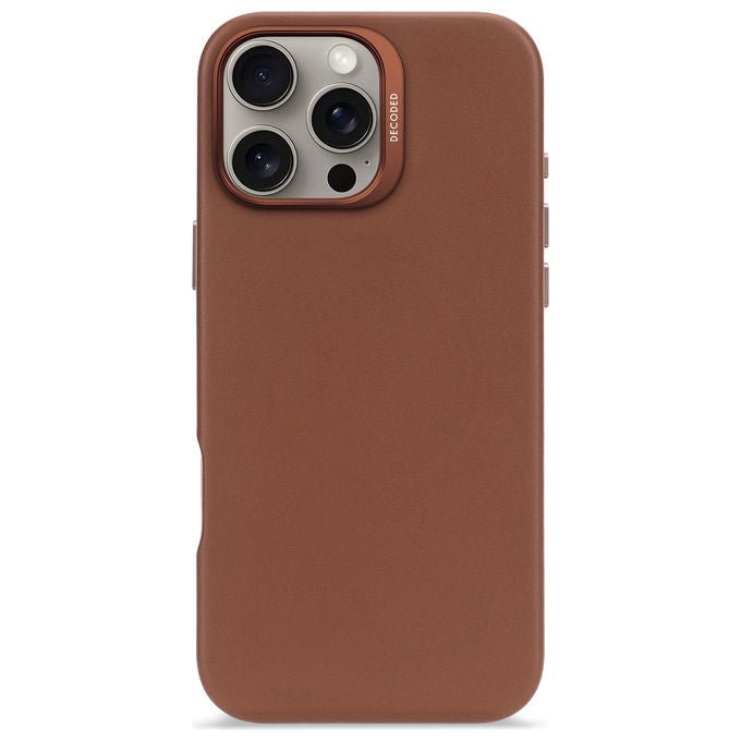 Decoded D25IPO16PMBC1TN Cover in pelle per iPhone 16 Pro Max con MagSafe design minimalista protezione completa 17,5 cm (6,9'') colore Marrone
