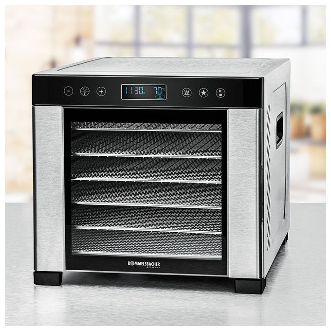 Rommelsbacher DA 950 Disidratatore Alimentare 600 W 6 Vassoi Acciaio Inox colore Nero