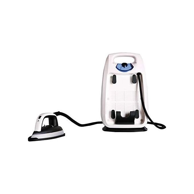 DCG DB8200 Super Professional – Ferro da stiro a vapore con caldaia a carica continua, 2200 W, serbatoio 650 ml, piastra in ceramica, vapore regolabile, uso verticale, colore bianco-nero
