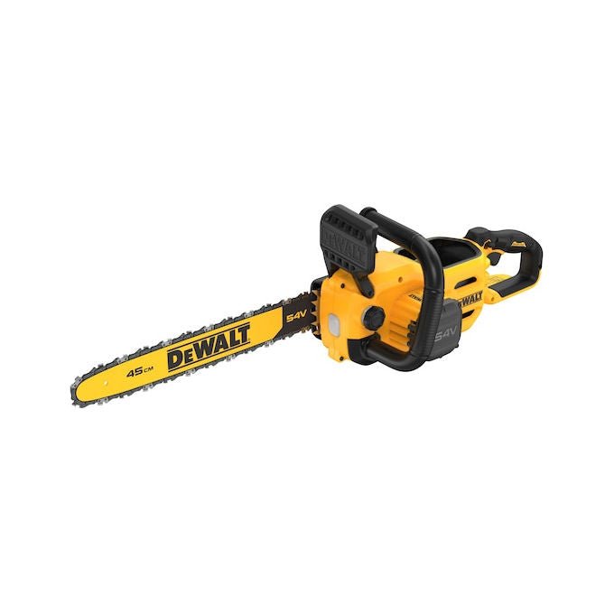 DeWALT DCMCS574N Elettrosega 45cm Brushless 54V 13,5 m-s velocita' catena Automatica lubrificazione Metalliche artigli appoggio colore Nero