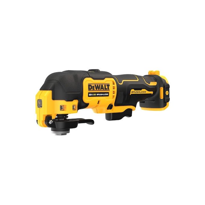 DeWALT DCS353NT-XJ Utensile Multifunzione Brushless 12 V 18000 min-1 con Adattatore Universale e Luce LED colore Nero Giallo