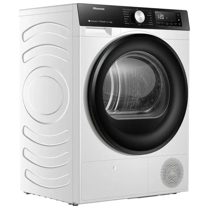 Hisense DH3S902BWCC Asciugatrice a condensa con pompa di calore 9 Kg 16 programmi ConnectLife TwinAir AutoDry (670x645x885 cm) colore Bianco