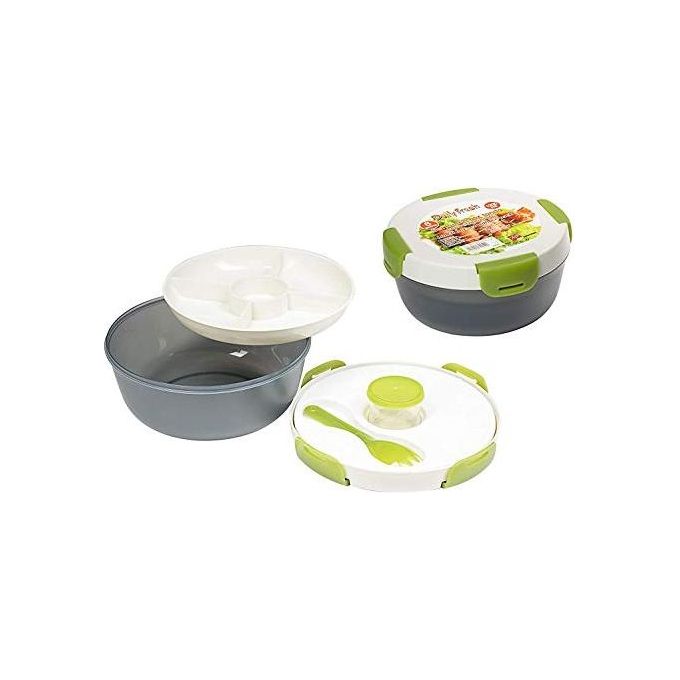 Set 6 Pezzi Lunch Box Rotondo con Refrigerante Daily Fresh