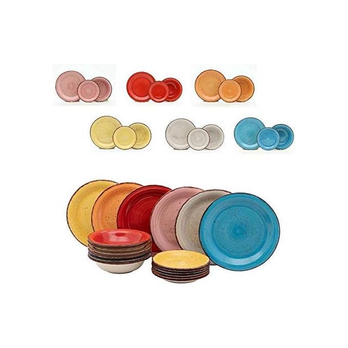 Set Tavola 18 Pezzi Geo Stoneware