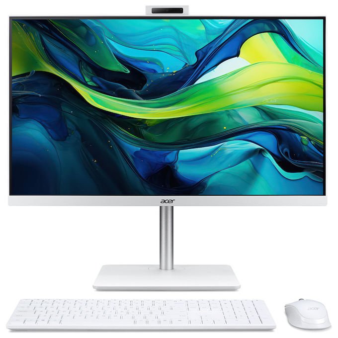 Acer DQ.R8LET.005 Veriton VZ2417G PC All-in-one Intel Core 5 120U 27'' 1920 x 1080 Pixel 16 GB DDR4-SDRAM 512 GB SSD Windows 11 Pro Wi-Fi 6 colore Giallo Bianco