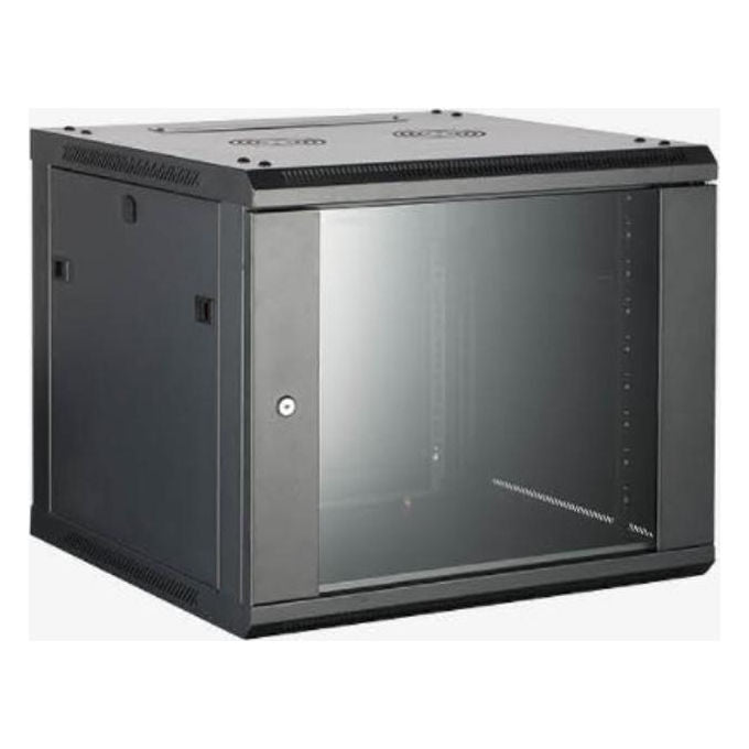 Hikvision DS-XS6404-S-B Armadio Rack 4U Da Parete Capacita' 40 Kg Materiale SPCC Porta in Vetro Assemblato colore Nero