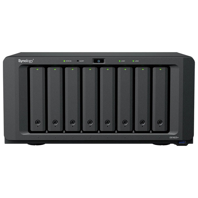 Synology DS1825NEO+ DiskStation NAS Desktop 8 bay Processore AMD Ryzen V1500B 4 GB DDR4 2 porte LAN 2500 Mbit-s M.2 NVMe colore Nero