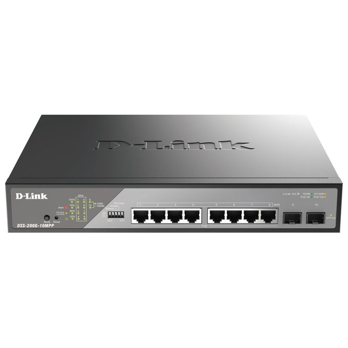 D-link Dss-200g Series 10port Gigabit Surveillance Poe Switch