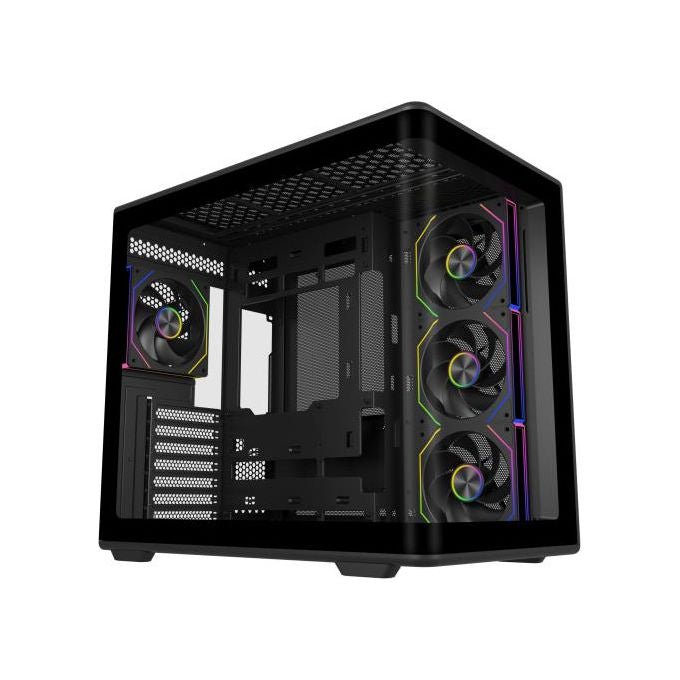 Cooler Master E600-KGNN-S01 Elite 600 Case Tower ATX Fattore di Forma Esteso 7 Slot Espansione Vetro Temperato Nero Trasparente