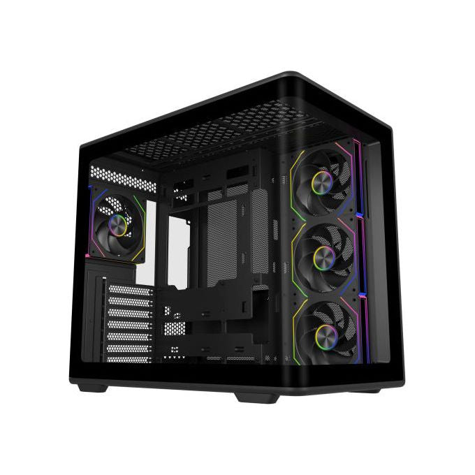 Cooler Master E600-KGNN-S01 Elite 600 Case Tower ATX Fattore di Forma Esteso 7 Slot Espansione Vetro Temperato Nero Trasparente