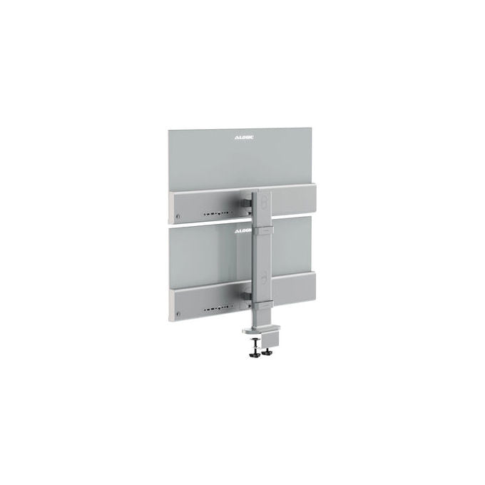 Alogic ED34VMS Elevate 34 Supporto per Monitor Verticale per 2x Monitor 34'' Portata 12Kg con Gestione Cavi Magnetica colore Silver