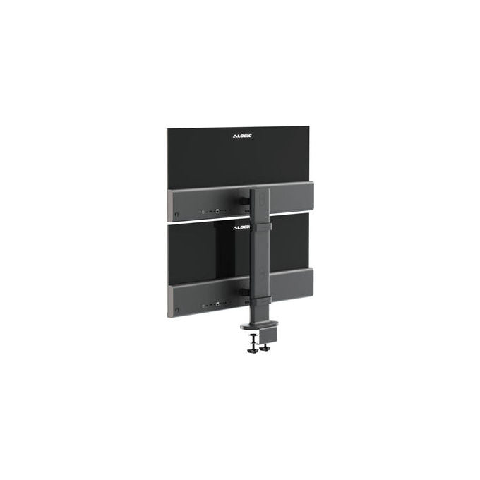 Alogic ED34VMSSGR Supporto Doppio Verticale per Monitor Fino a 34'' 2 Monitor 12 Kg Colore Grigio