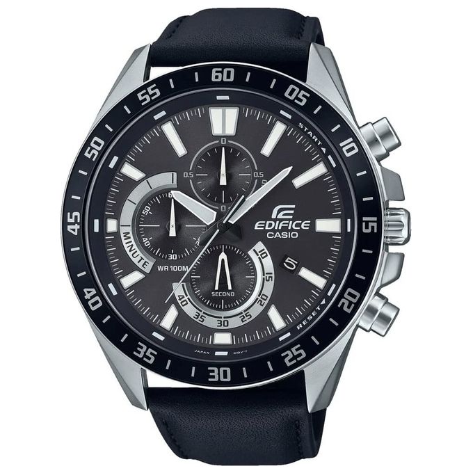 Casio EFV-620L-1AVUEF Edifice Orologio Bracciale Quarzo Acciaio Inox Cronografo Datario Resistente All'acqua 100 m Colore Nero